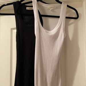 Two ribbed racer back tank tops